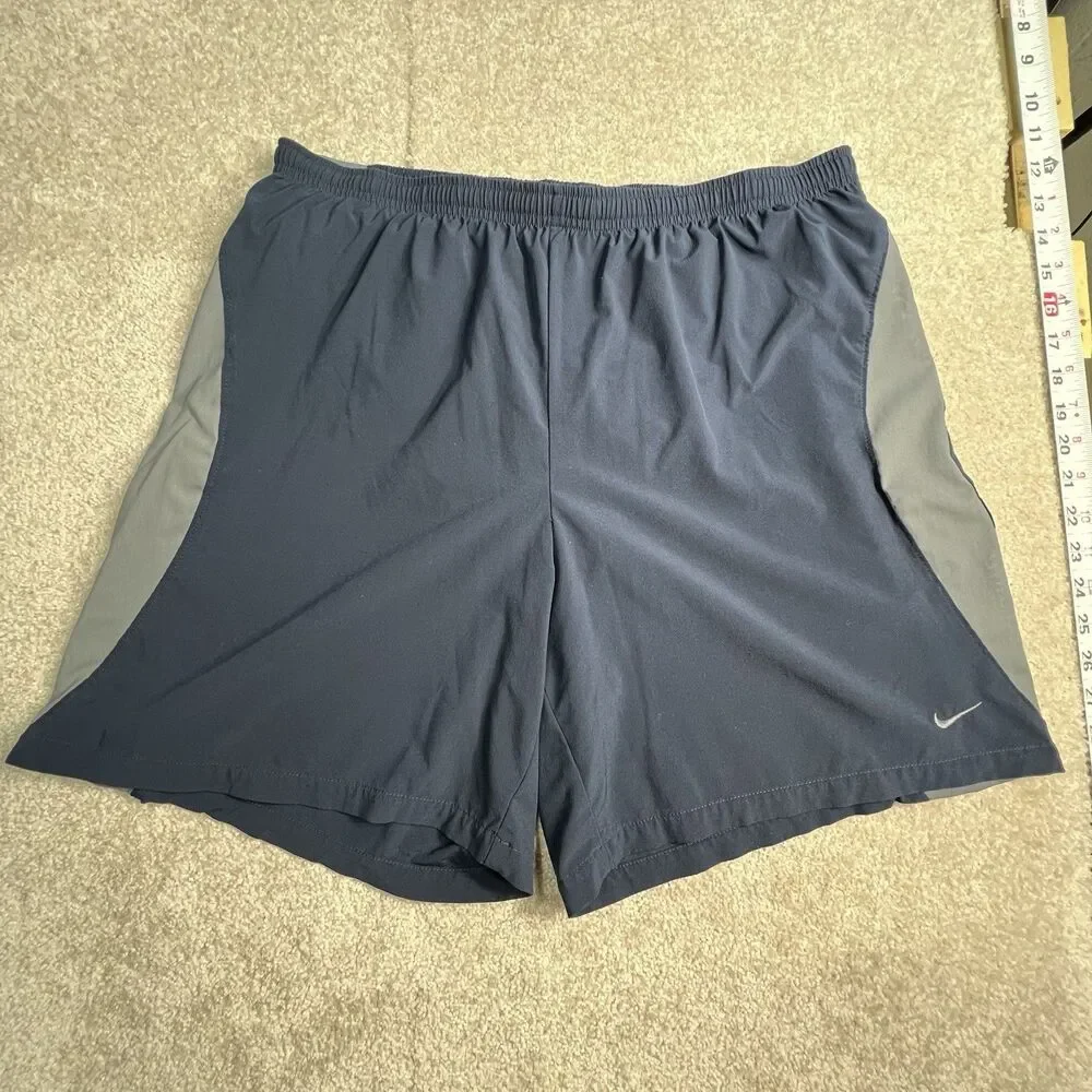 Nike Running Shorts‎ Men L Blue Gray 7